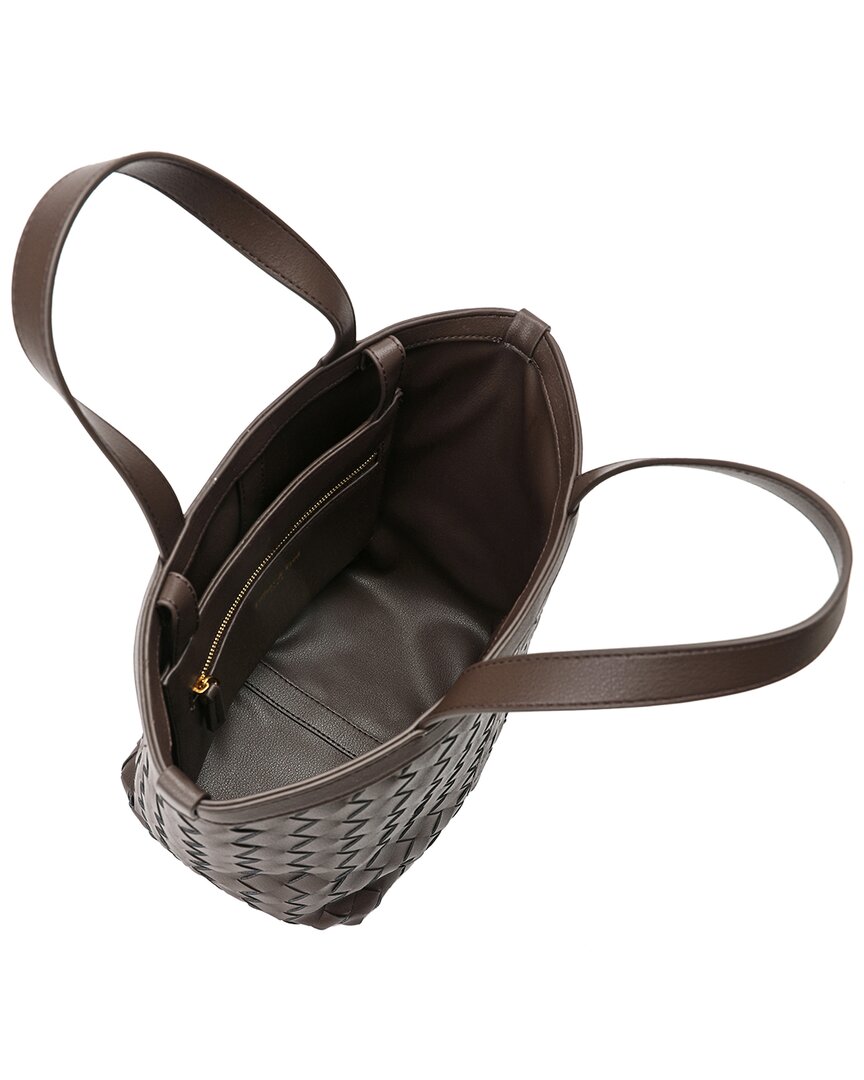 Tiffany & Fred Paris Woven Leather Top Handle Shoulder Bag