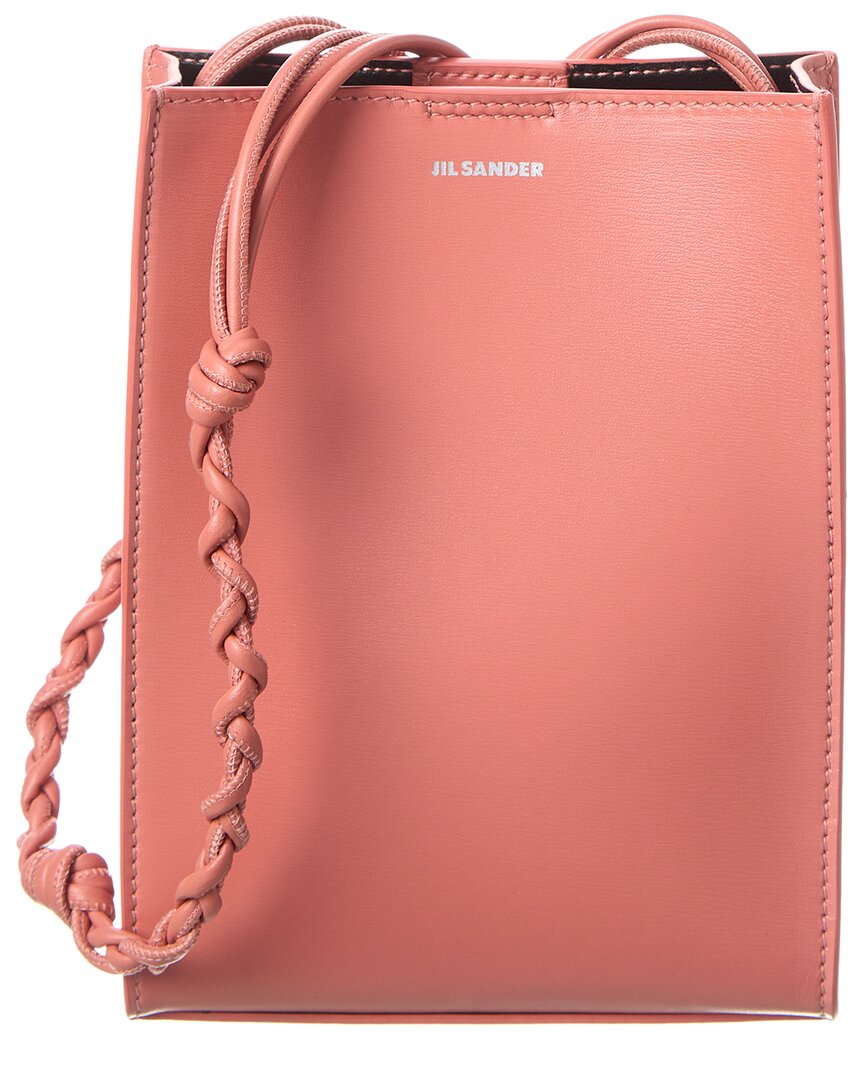 Jil Sander Tangle Small Leather Shoulder Bag Pink ONE SIZE