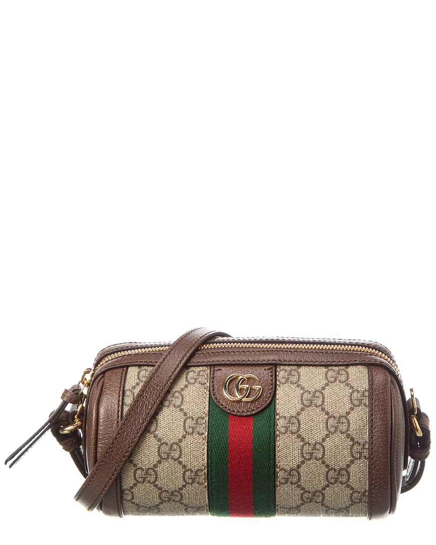 Gucci Ophidia Mini Gg Supreme Canvas & Leather Shoulder Bag ONE SIZE Brown Multi