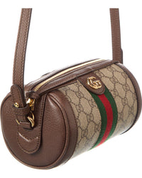 Gucci Ophidia Mini Gg Supreme Canvas & Leather Shoulder Bag