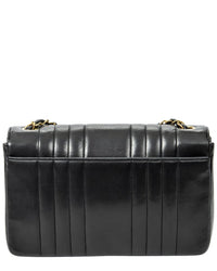 Chanel Chanel Black Quilted Vertical Lambskin Leather Vertical Stitch Single Flap