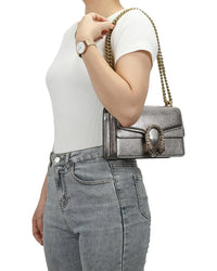 Tiffany & Fred Paris Tiffany & Fred Paris Crystal Dragon Leather Crossbody