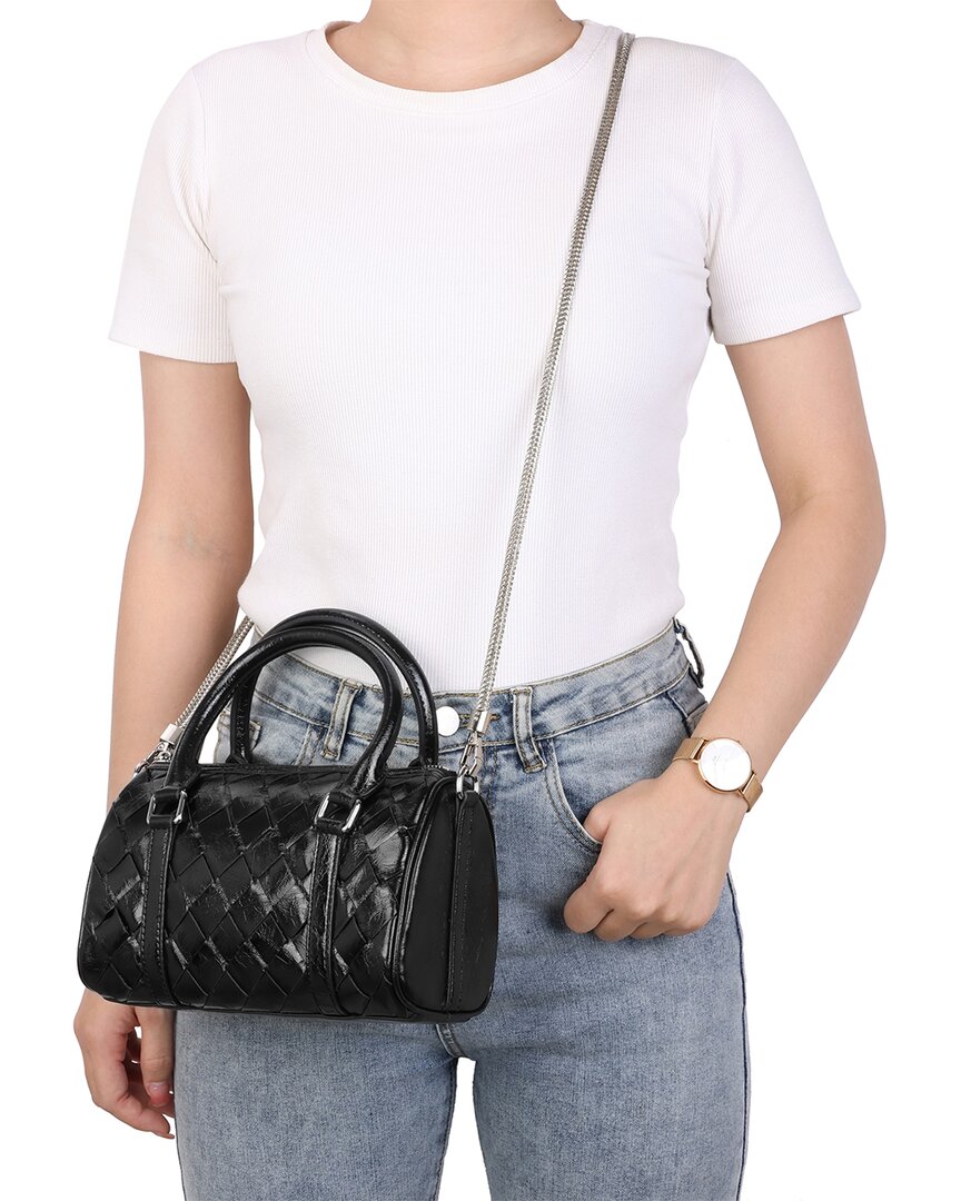 Tiffany & Fred Paris Hand-Woven Leather Bowling Bag
