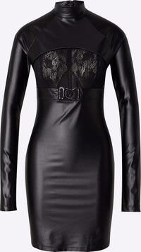 Versace Jeans Couture Black Signature Lace Mini Dress