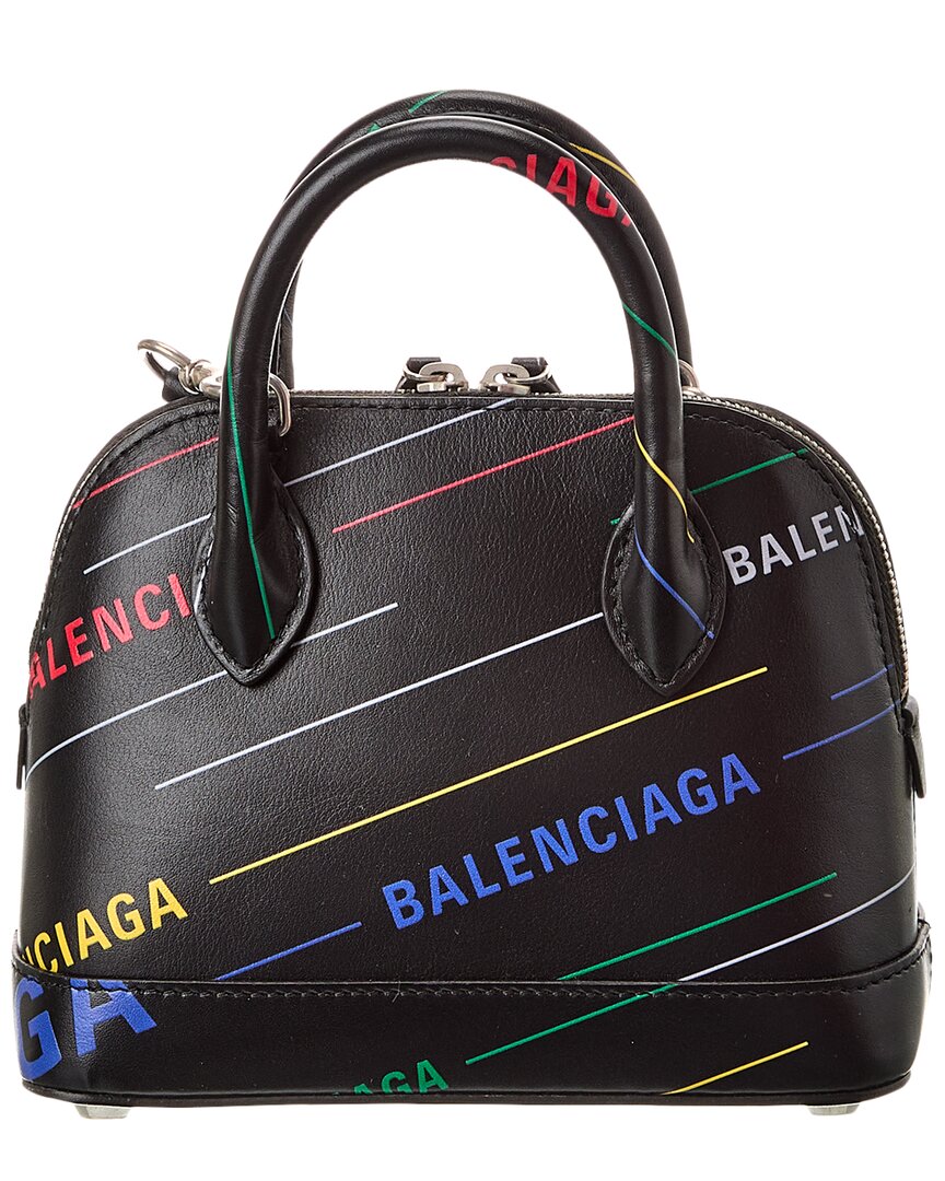 Balenciaga Ville Allover Xxs Leather Top Handle Tote (Authentic Pre-Owned)