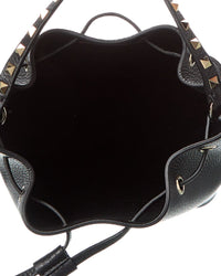 Valentino Rockstud Grainy Leather Bucket Bag (Authentic Pre-Owned)