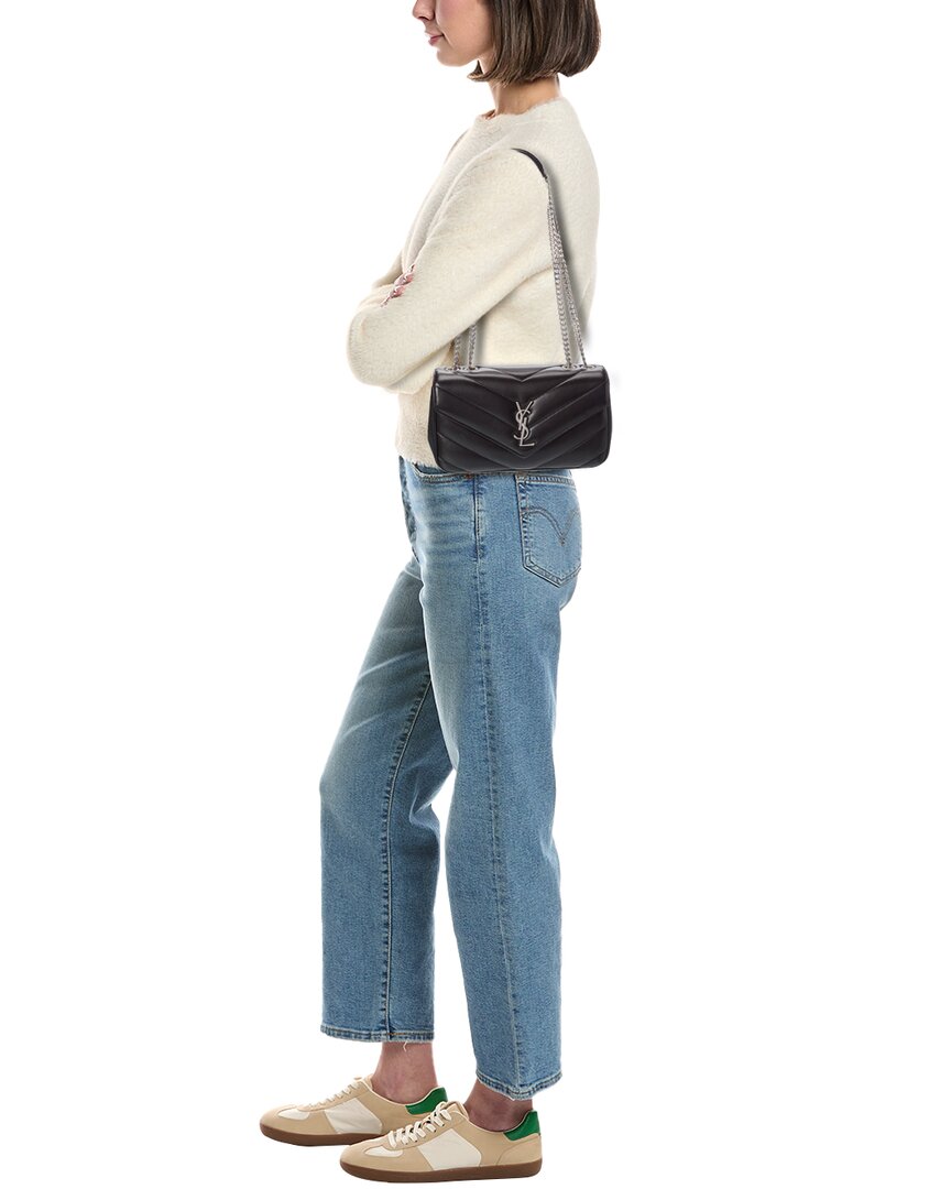 Saint Laurent Saint Laurent Loulou Small Leather Shoulder Bag