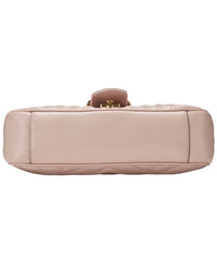Gucci Gucci Pink Leather Gg Marmont Matelasse Shoulder Small (Authentic Pre-Loved)
