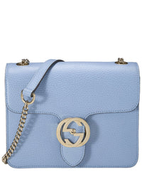 Gucci Gucci Blue Leather Interlocking Crossbody Small (Authentic Pre-Loved)