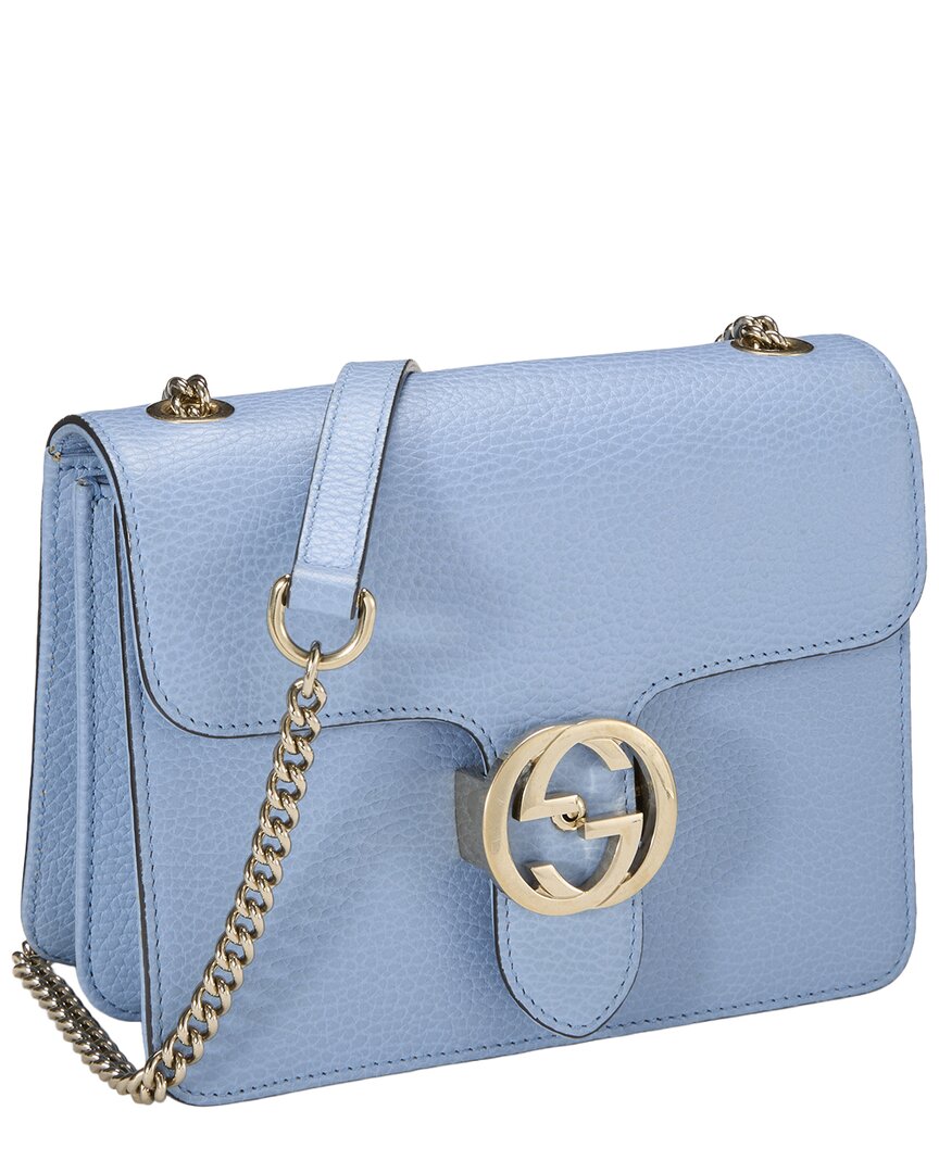 Gucci Gucci Blue Leather Interlocking Crossbody Small (Authentic Pre-Loved)