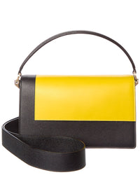 Valextra Swing Medium Leather Shoulder Bag ONE SIZE Black