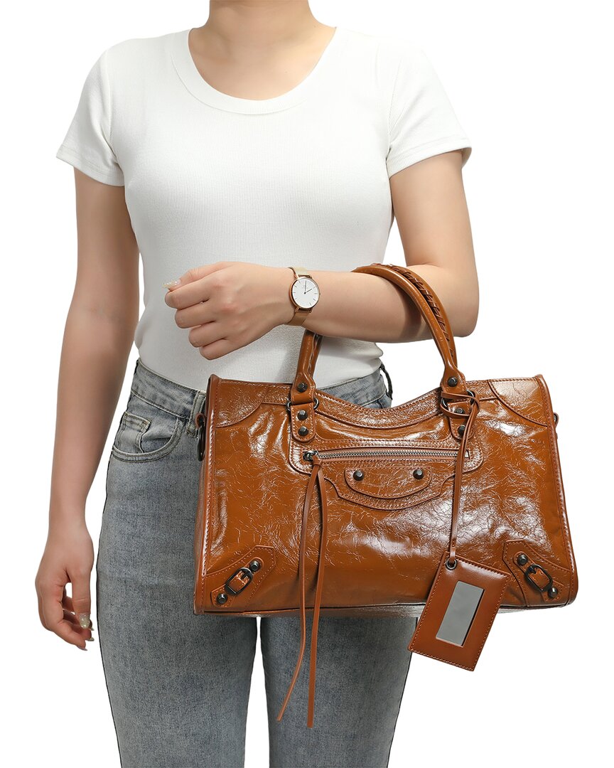 Tiffany & Fred Paris Tiffany & Fred Paris Distressed Leather Satchel