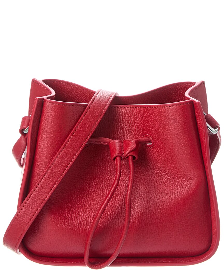 3.1 Phillip Lim Soleil Mini Drawstring Leather Bucket Bag ONE SIZE Red