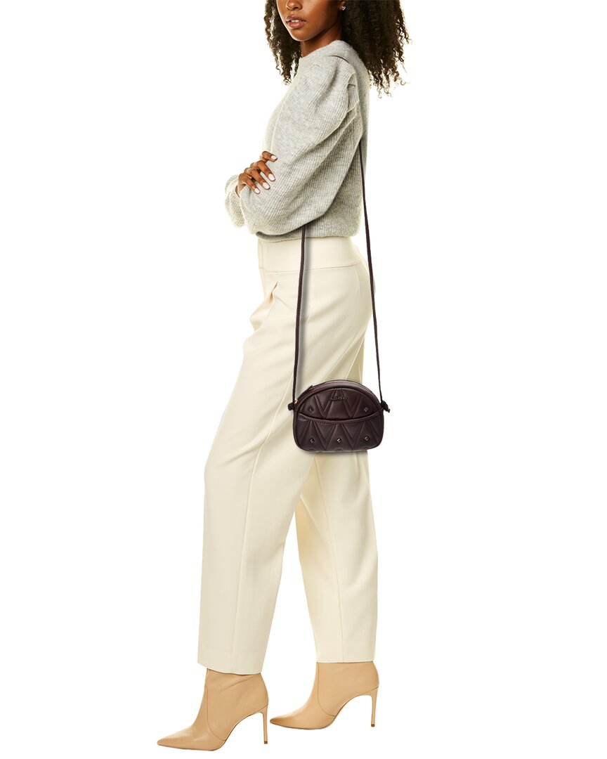Valentino By Mario Valentino Moony Diamond Leather Crossbody