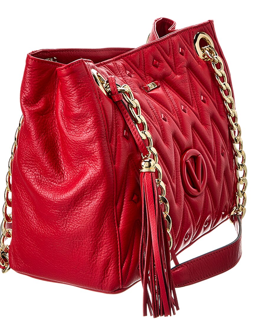 Valentino By Mario Valentino Luisa Diamond Leather Shoulder Bag
