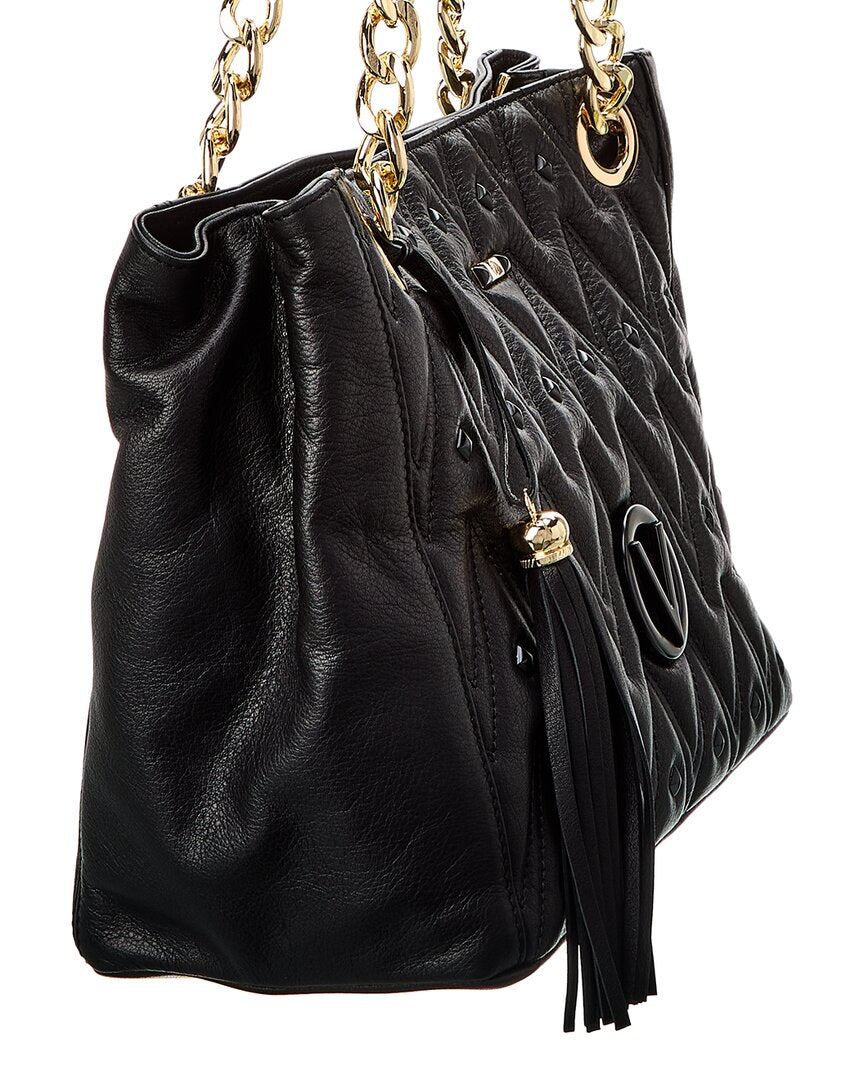 Valentino By Mario Valentino Luisa Diamond Leather Shoulder Bag