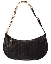 Dior Diorstar Leather Hobo Bag ONE SIZE Black