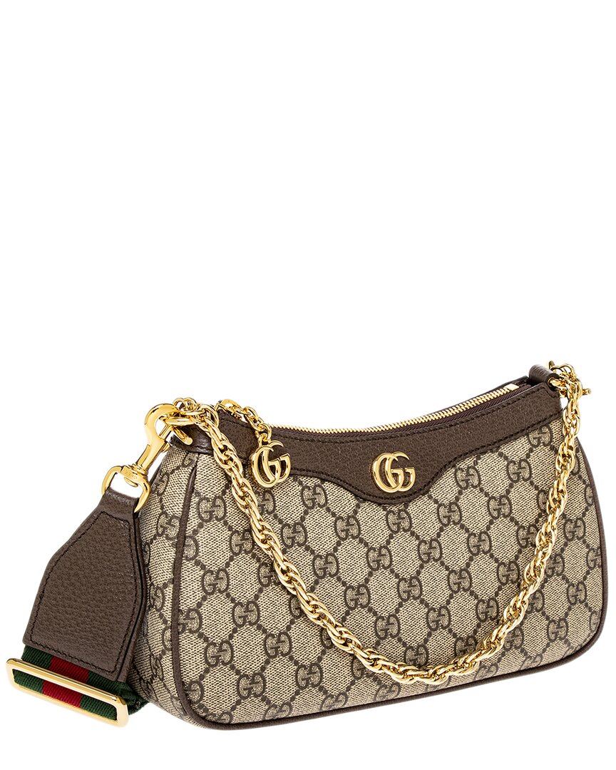 Gucci Gucci Ophidia Gg Small Canvas & Leather Shoulder Bag