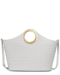 Tiffany & Fred Paris Hand Woven-Leather Tote