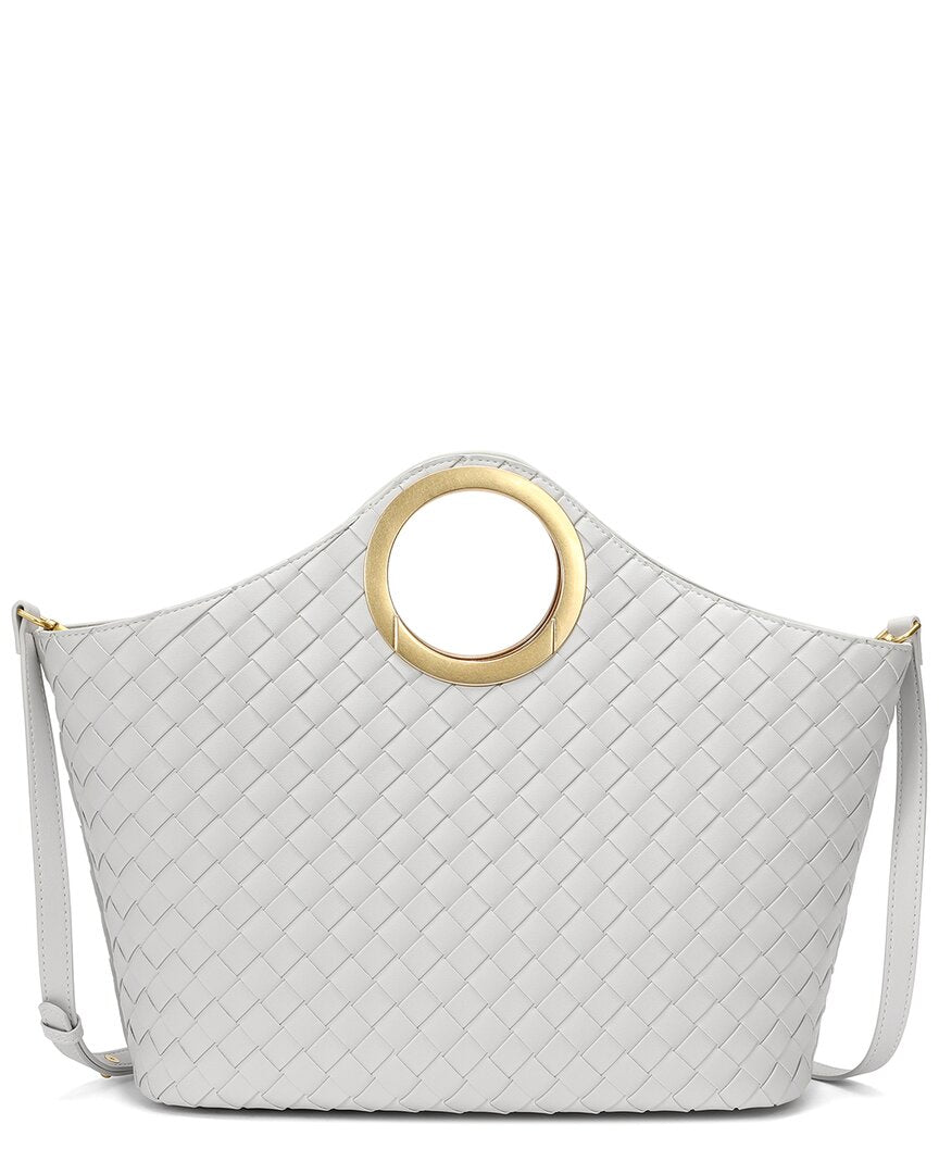 Tiffany & Fred Paris Hand Woven-Leather Tote