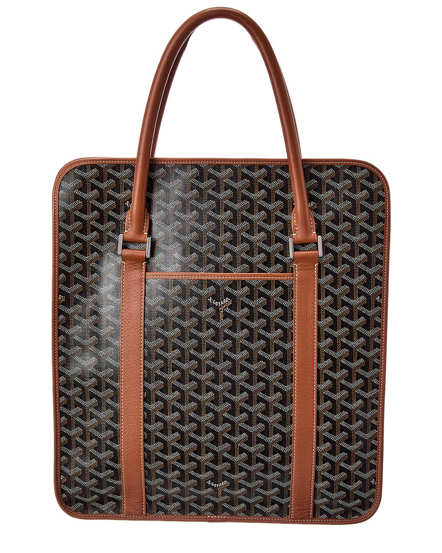 Goyard Goyard Brown Coated Canvas Bourgogne Shoulder Bag (Authentic Pre-Loved)