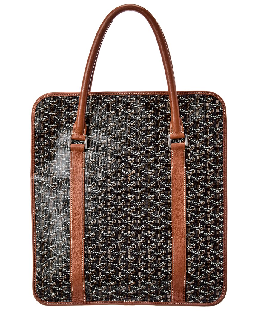 Goyard Goyard Brown Coated Canvas Bourgogne Shoulder Bag (Authentic Pre-Loved)