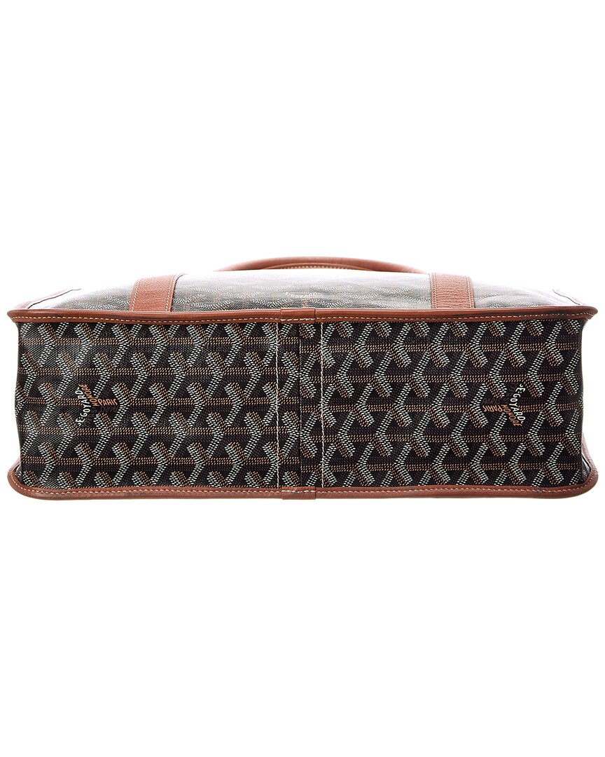 Goyard Goyard Brown Coated Canvas Bourgogne Shoulder Bag (Authentic Pre-Loved)