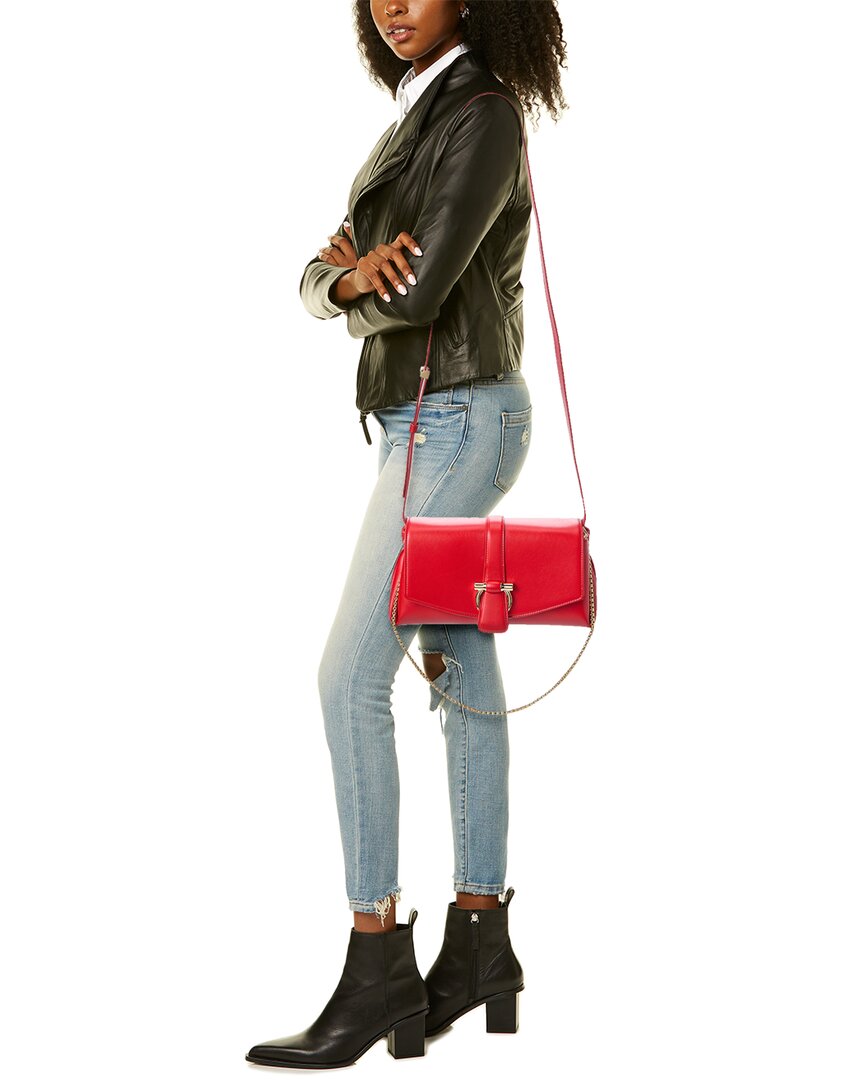 Ferragamo Front Flap Small Leather Shoulder Bag