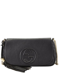 Gucci Gucci Black Leather Soho Chain Flap Crossbody (Authentic Pre-Loved)