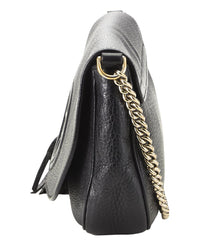 Gucci Gucci Black Leather Soho Chain Flap Crossbody (Authentic Pre-Loved)