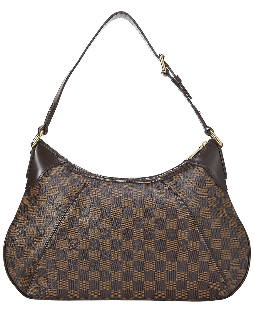 Louis Vuitton Louis Vuitton Brown Damier Ebene. & Vachetta Leather Thames Gm (Authentic