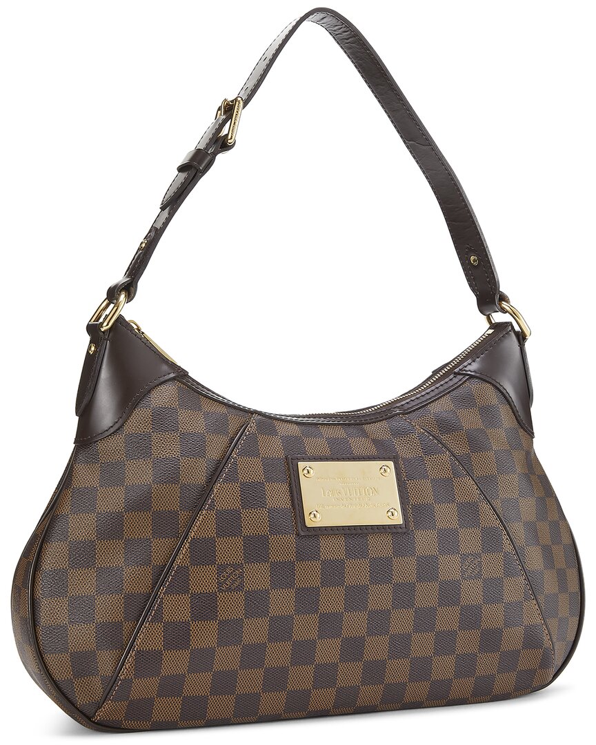 Louis Vuitton Louis Vuitton Brown Damier Ebene. & Vachetta Leather Thames Gm (Authentic