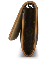 Louis Vuitton Louis Vuitton Brown Monogram Coated Canvas & Vachetta Leather Pochette Twin