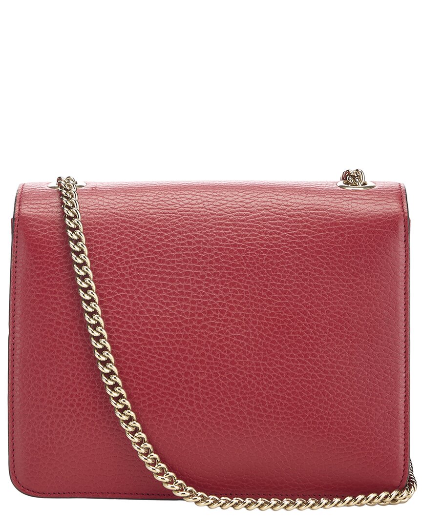 Gucci Gucci Red Leather Interlocking Crossbody Small (Authentic Pre-Loved)