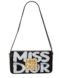 Dior Miss Dior Leather Shoulder Bag Black ONE SIZE