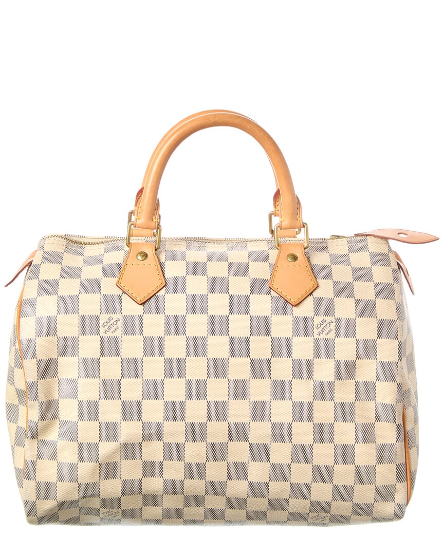 Louis Vuitton Louis Vuitton White Damier Azur Canvas Speedy 30 (Authentic Pre-Loved)