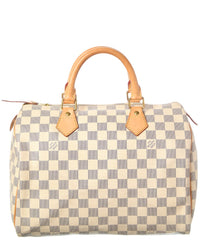 Louis Vuitton Louis Vuitton White Damier Azur Canvas Speedy 30 (Authentic Pre-Loved)