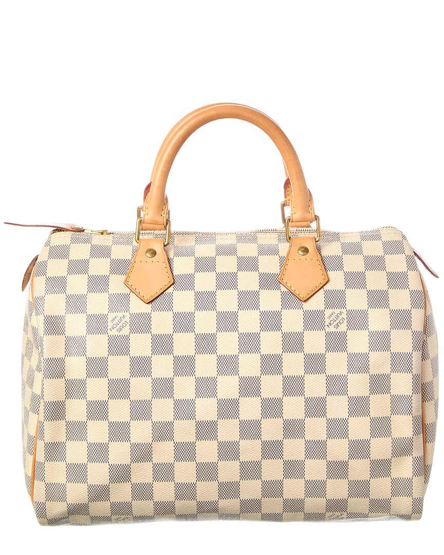 Louis Vuitton Louis Vuitton White Damier Azur Canvas Speedy 30 (Authentic Pre-Loved)