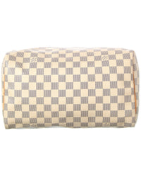 Louis Vuitton Louis Vuitton White Damier Azur Canvas Speedy 30 (Authentic Pre-Loved)
