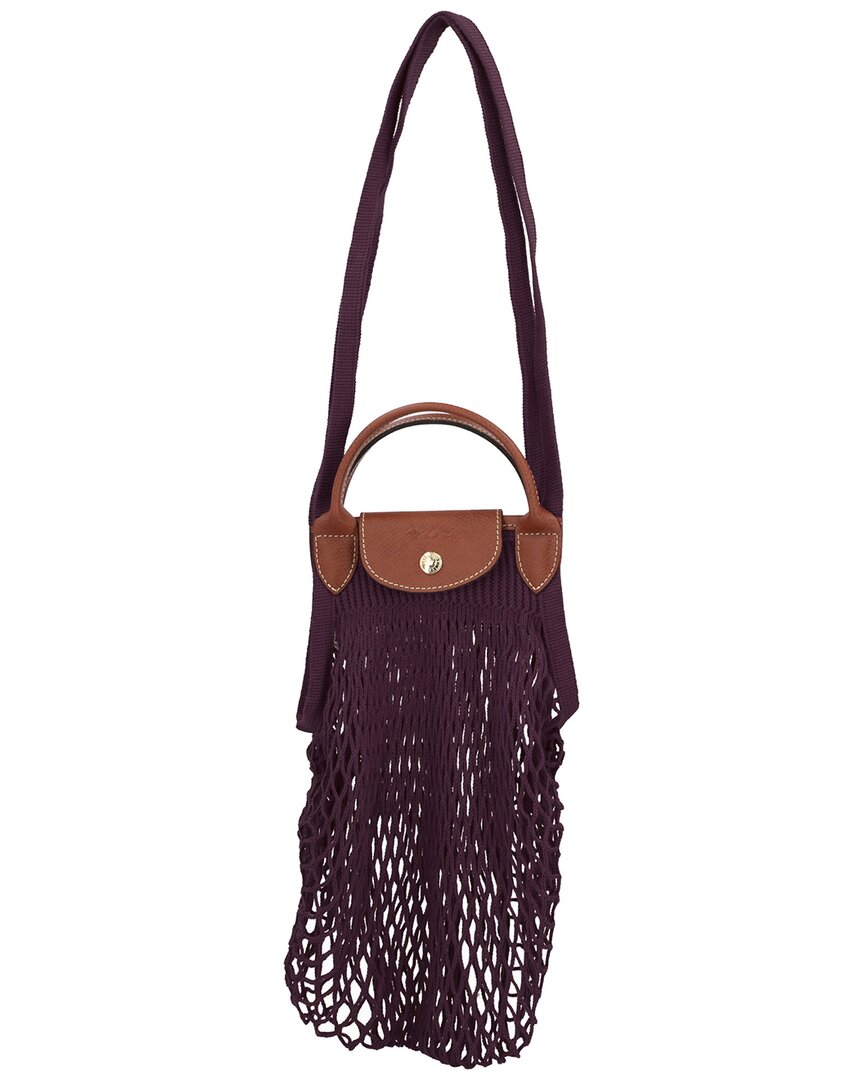 Longchamp Le Pliage Filet Large Mesh Handle Bag With Strap
