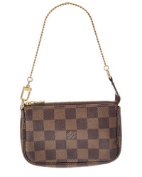 Louis Vuitton Louis Vuitton Brown Damier Ebene Mini Pochette Accessoires (Authentic Pre-Loved)