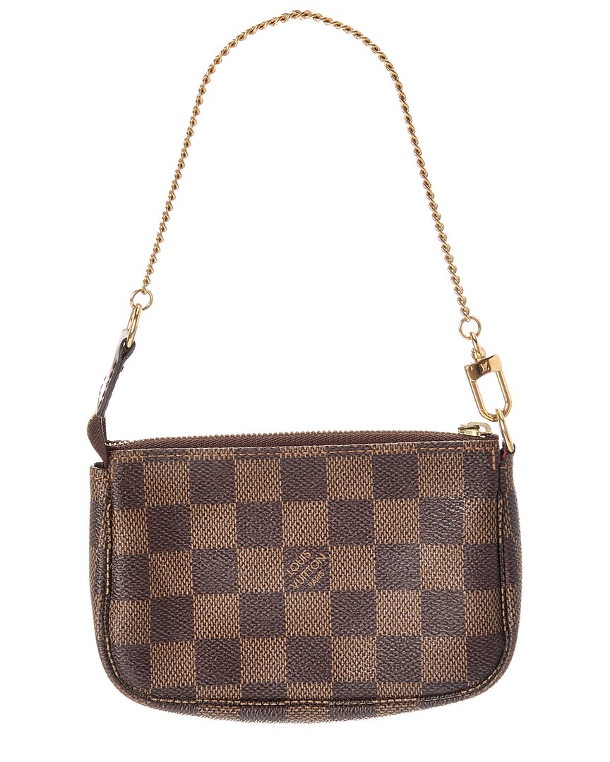 Louis Vuitton Louis Vuitton Brown Damier Ebene Mini Pochette Accessoires (Authentic Pre-Loved)
