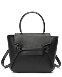 Tiffany & Fred Paris Saffiano Leather Satchel Black ONE SIZE