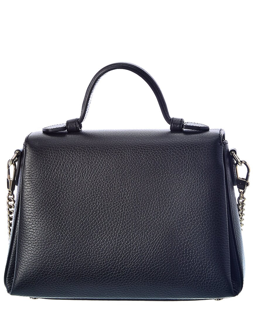 Gucci Logo Leather Top Handle Bag
