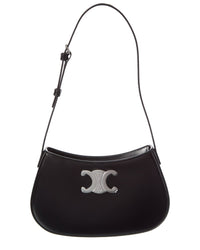 Celine Tilly Medium Leather Shoulder Bag ONE SIZE Black