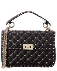 Valentino Rockstud Spike Small Leather Chain Shoulder Bag