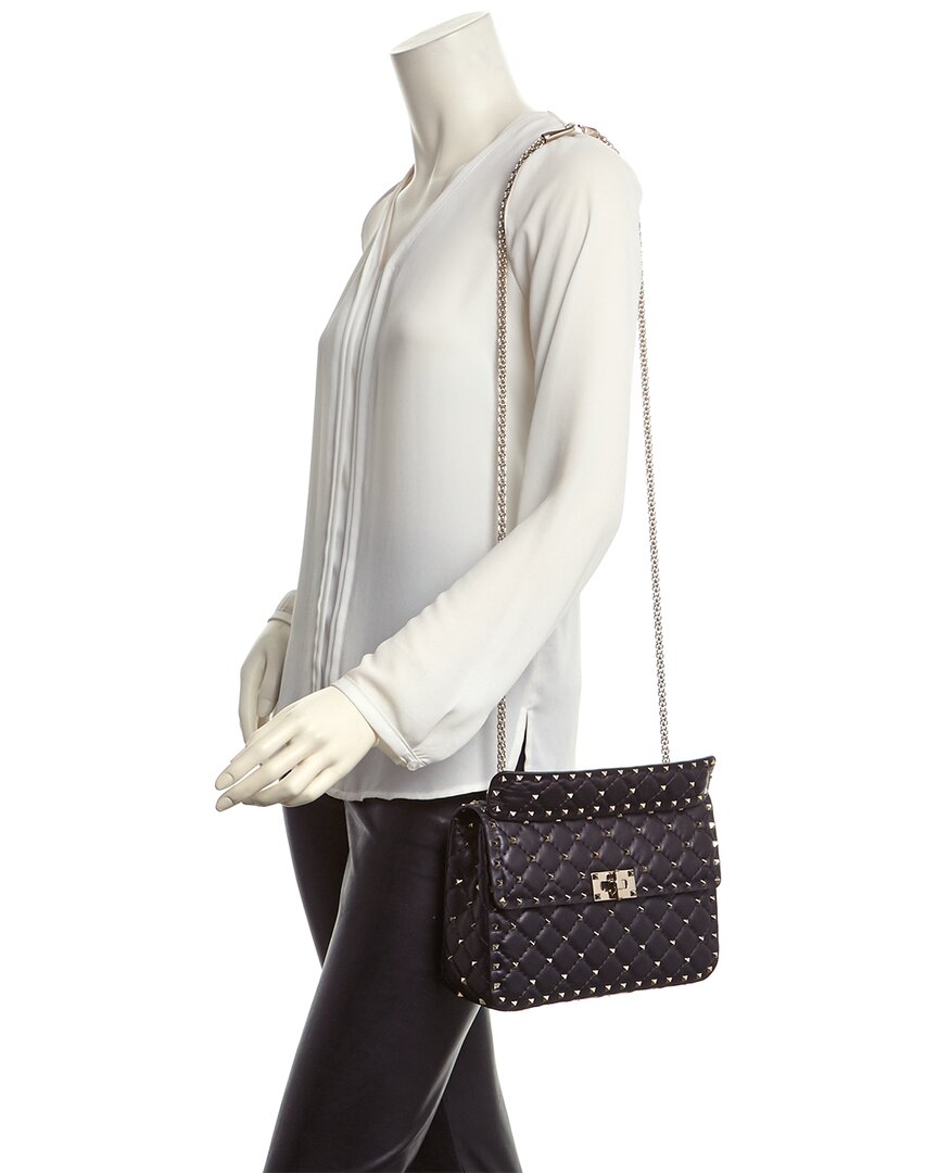 Valentino Rockstud Spike Small Leather Chain Shoulder Bag