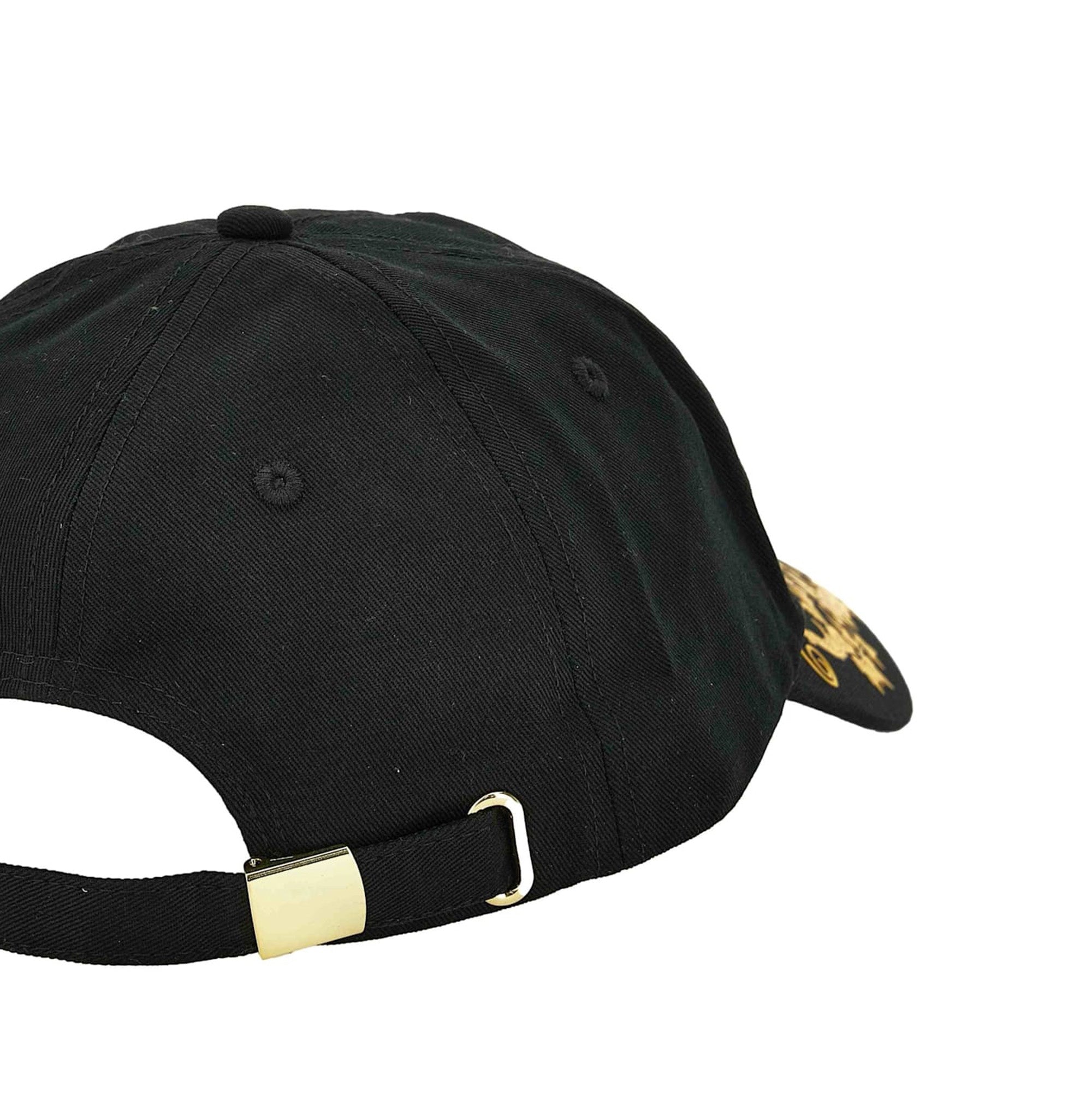 Versace Jeans Couture Black/Gold Classic Gold tone Leaf Pattern Signature Baseball Cap