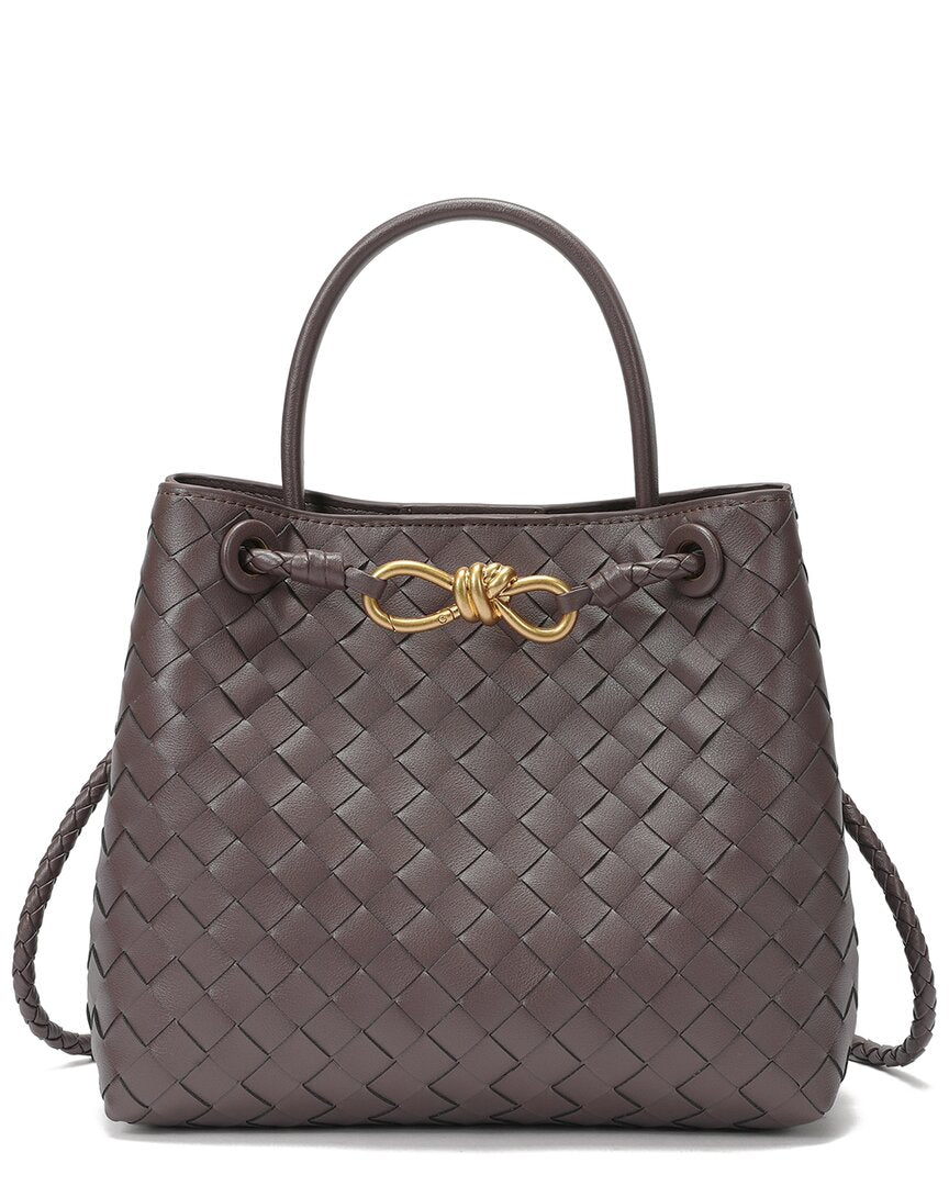 Tiffany & Fred Paris Tiffany & Fred Paris Hand-Woven Leather Messenger Bag