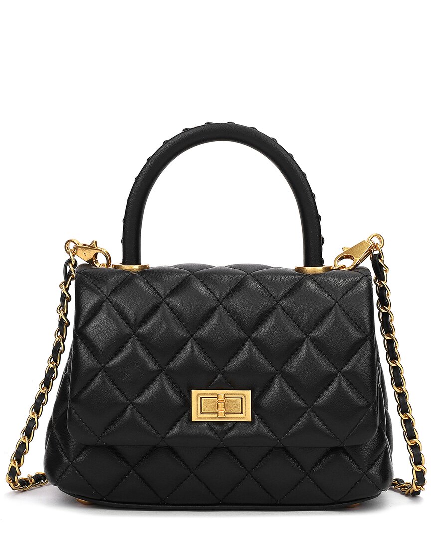 Tiffany & Fred Paris Quilted Leather Top Handle Ba